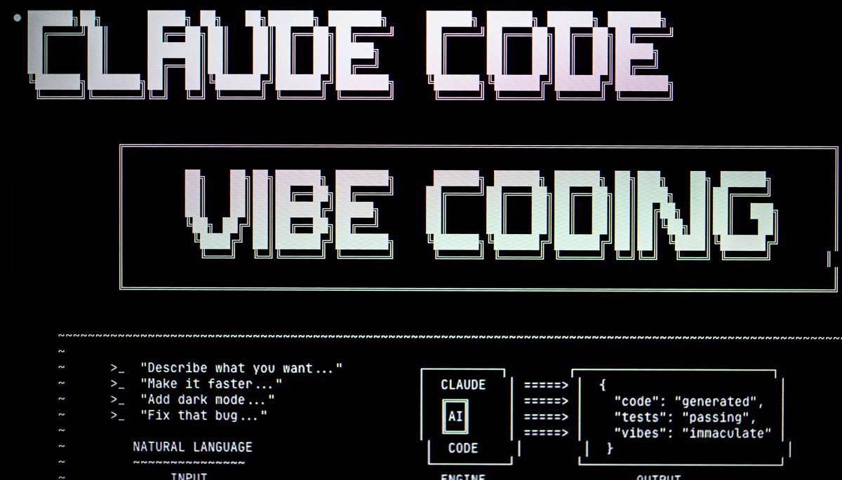 Pixelated text for claude code vibe coding